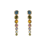 Layla Drop Earrings 18k Gold Plated, Cubic Zirconia