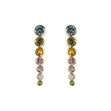 Layla Drop Earrings 18k Gold Plated, Cubic Zirconia