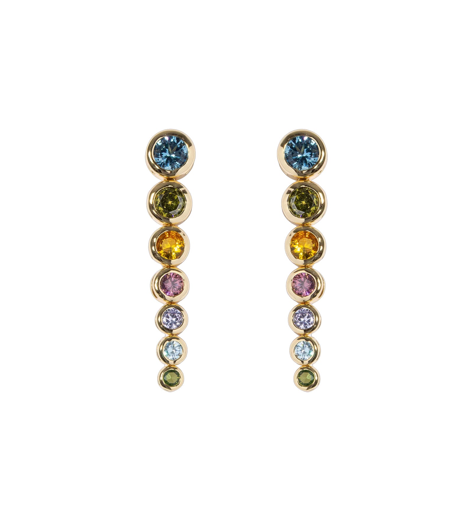 Layla Drop Earrings 18k Gold Plated, Cubic Zirconia