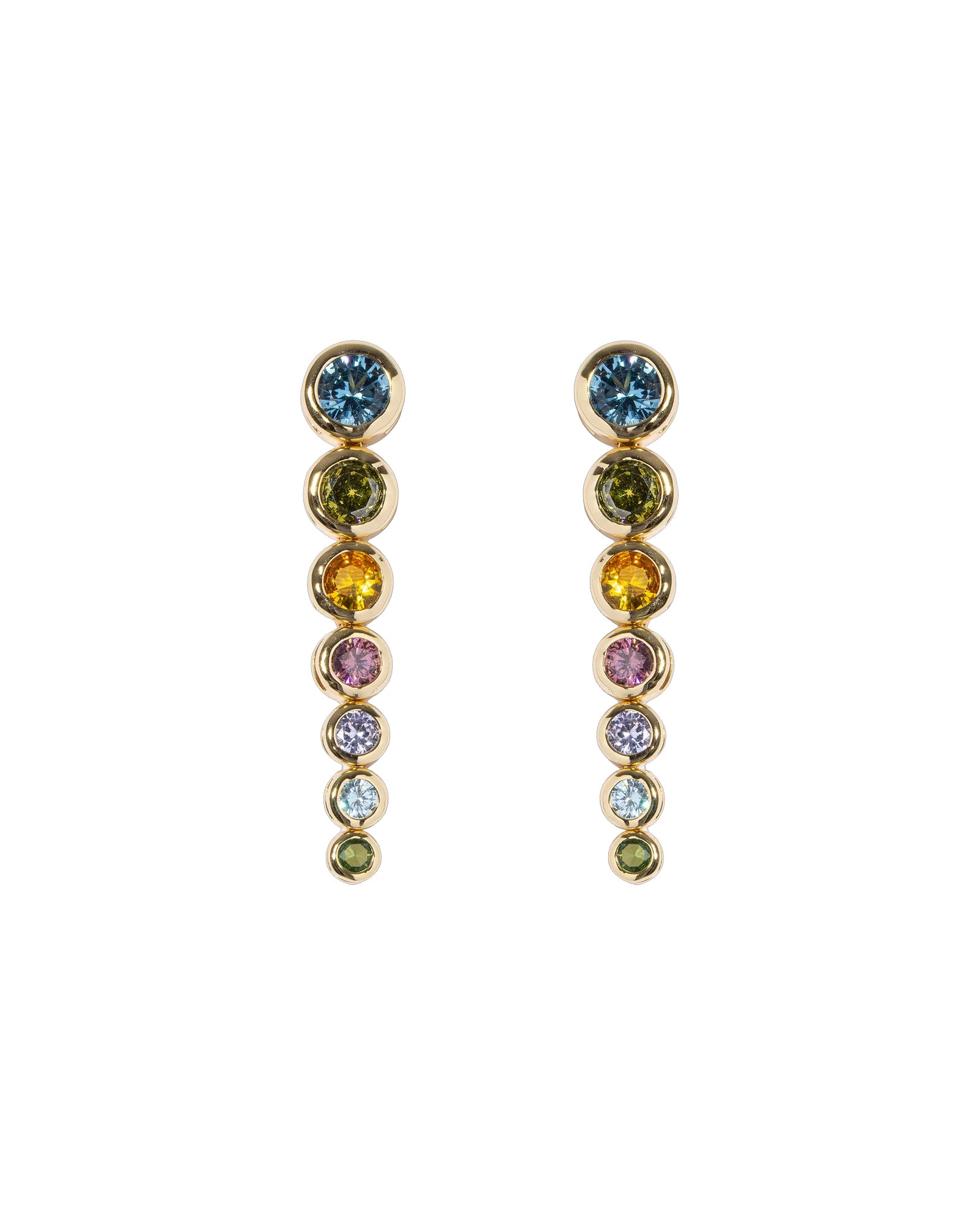 Layla Drop Earrings 18k Gold Plated, Cubic Zirconia