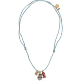 Samira Necklace Satin Cord, Shell , Stone