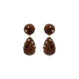 Raeni Drop Earrings 18k Gold Plated Brass, Glass Stones, Resin