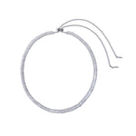 Alice Tennis Slider Necklace Sterling Silver Plated, Cubic Zirconia