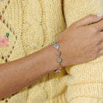 Alora Bracelet 18k Gold Plated, Glass Stones