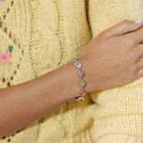 Alora Bracelet 18k Gold Plated, Glass Stones