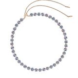 Arista Slider Necklace 18k Gold Plated, Glass Stones