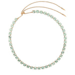 Arista Slider Necklace 18k Gold Plated, Glass Stones