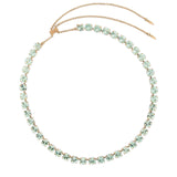 Arista Slider Necklace 18k Gold Plated, Glass Stones