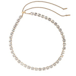 Arista Slider Necklace 18k Gold Plated, Glass Stones