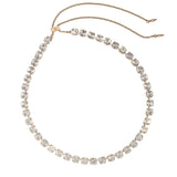 Arista Slider Necklace 18k Gold Plated, Glass Stones
