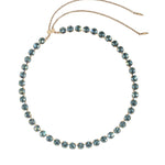 Arista Slider Necklace 18k Gold Plated, Glass Stones