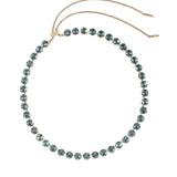 Arista Slider Necklace 18k Gold Plated, Glass Stones