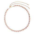 Arista Slider Necklace 18k Gold Plated, Glass Stones