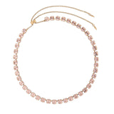 Arista Slider Necklace 18k Gold Plated, Glass Stones