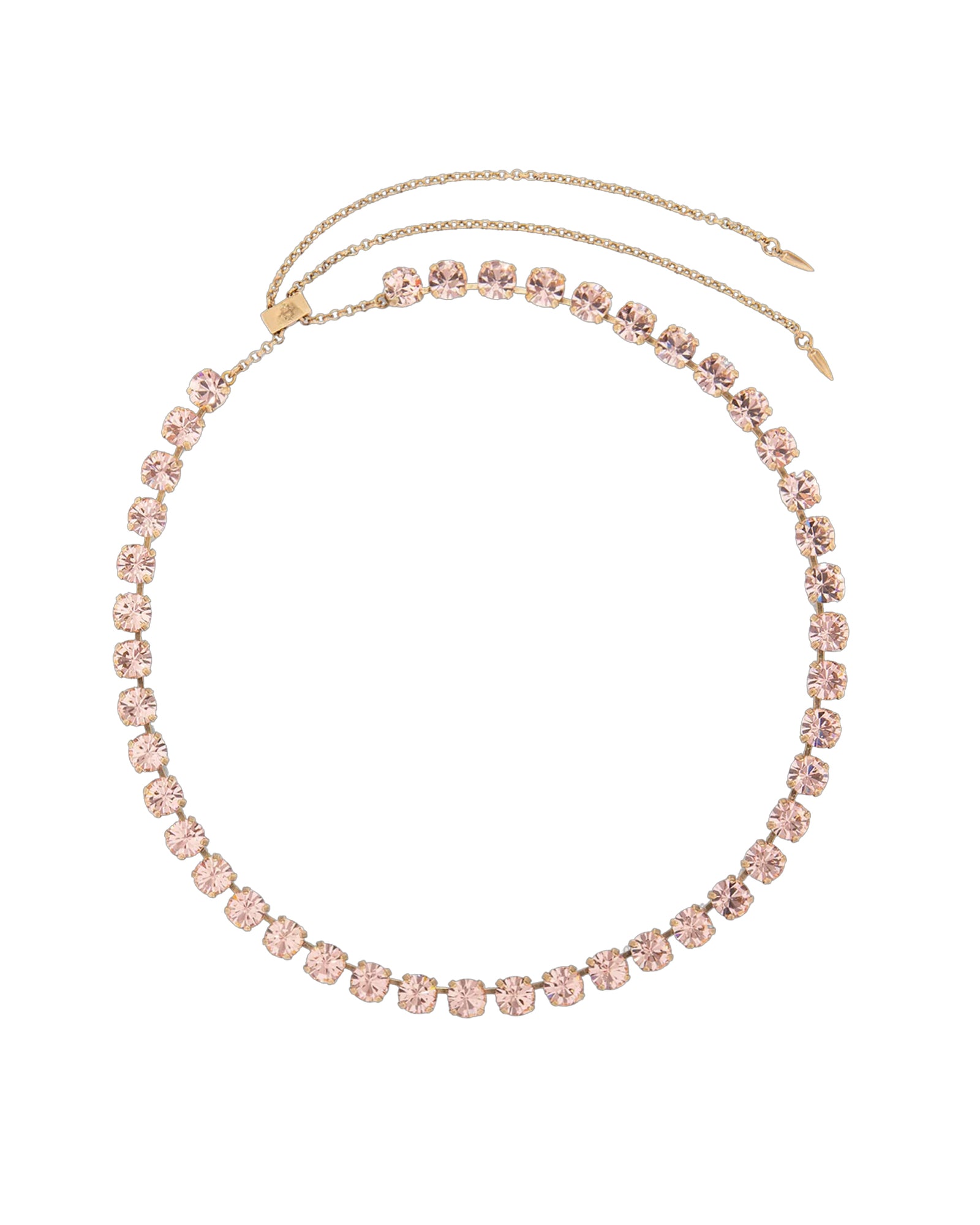 Arista Slider Necklace 18k Gold Plated, Glass Stones