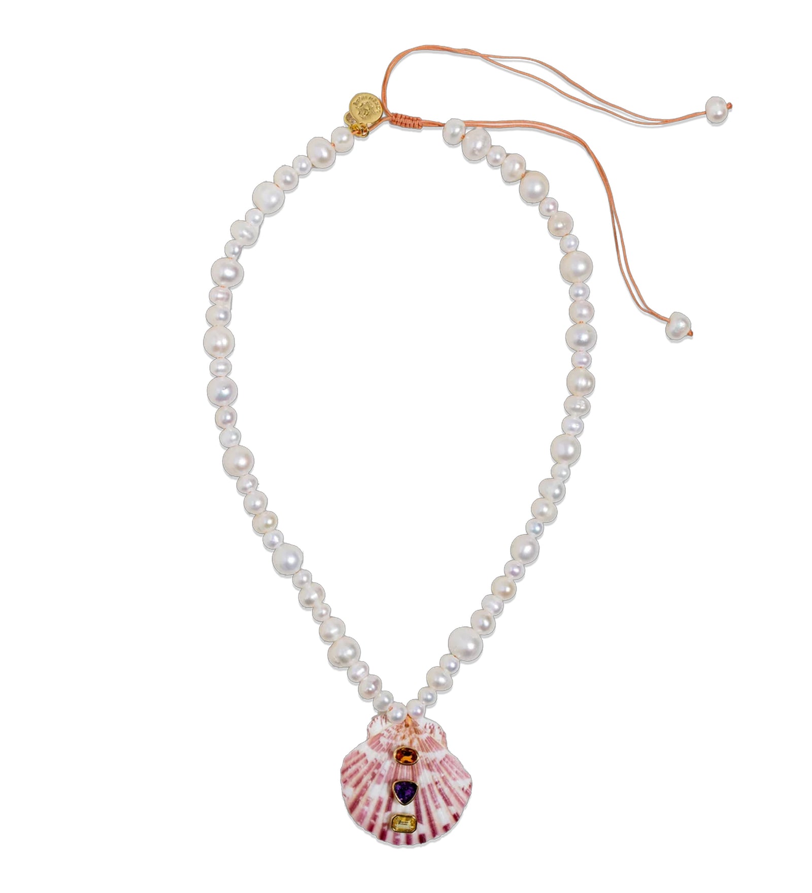 Cove Necklace 18k Gold Plated, Pearl, Cubic Zirconia