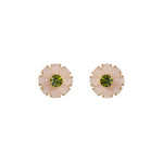 Emeline Flower Studs 18k Gold Plated, Glass Stones