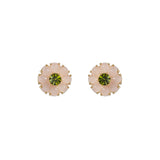 Emeline Flower Studs 18k Gold Plated, Glass Stones