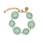 Georgie Bracelet 24k Gold Plated, Glass Stone, Acrylic Stone