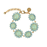 Georgie Bracelet 24k Gold Plated, Glass Stone, Acrylic Stone