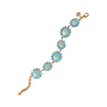 Georgie Bracelet 24k Gold Plated, Glass Stone, Acrylic Stone