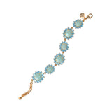 Georgie Bracelet 24k Gold Plated, Glass Stone, Acrylic Stone