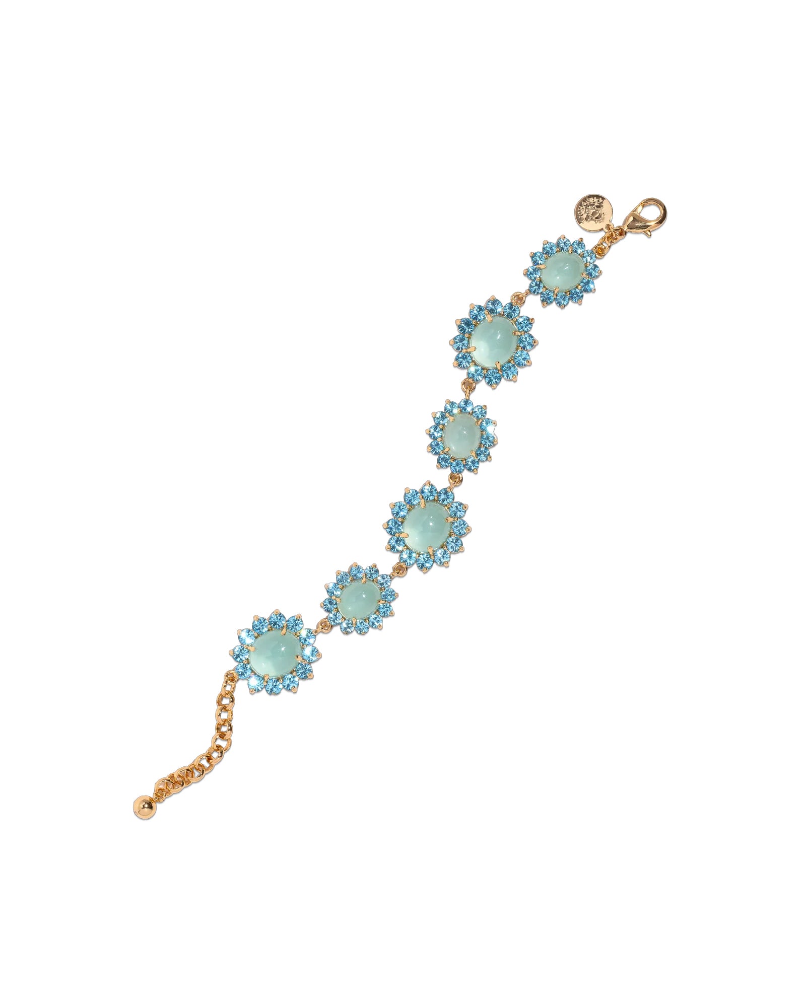 Georgie Bracelet 24k Gold Plated, Glass Stone, Acrylic Stone