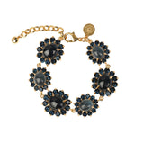 Georgie Bracelet 24k Gold Plated, Glass Stone, Acrylic Stone