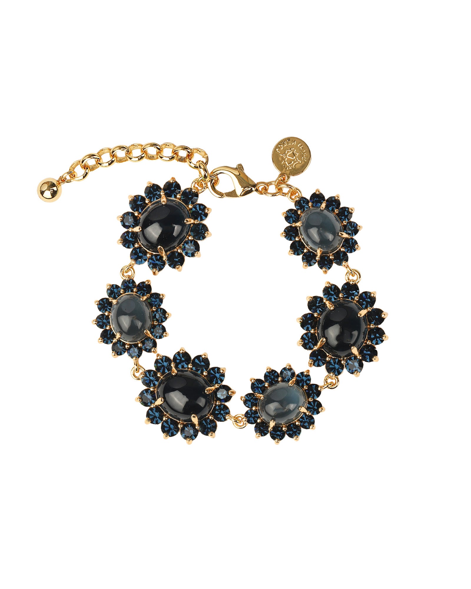 Georgie Bracelet 24k Gold Plated, Glass Stone, Acrylic Stone