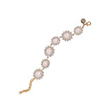 Georgie Bracelet 24k Gold Plated, Glass Pearl, Glass Stone