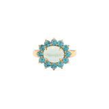 Georgie Ring 24k Gold Plated, Glass Stone, Acrylic Stone