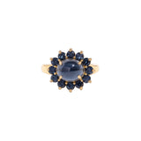 Georgie Ring 24k Gold Plated, Glass Stone, Acrylic Stone