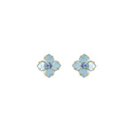 Hydrangea Studs 18k Gold Plated, Glass Stones