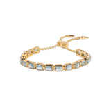 Liza Slider Bracelet 18k Gold Plated, Cubic Zirconia