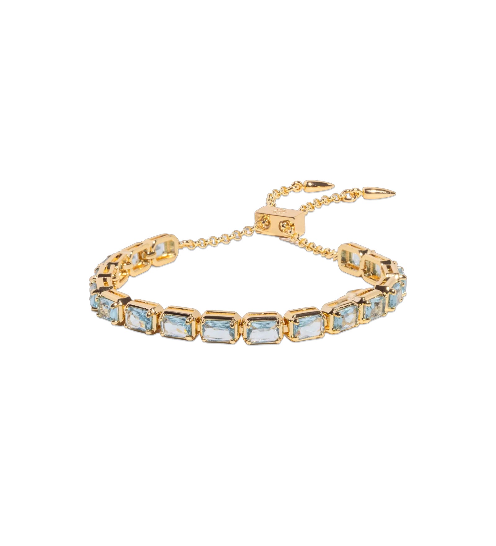 Liza Slider Bracelet 18k Gold Plated, Cubic Zirconia