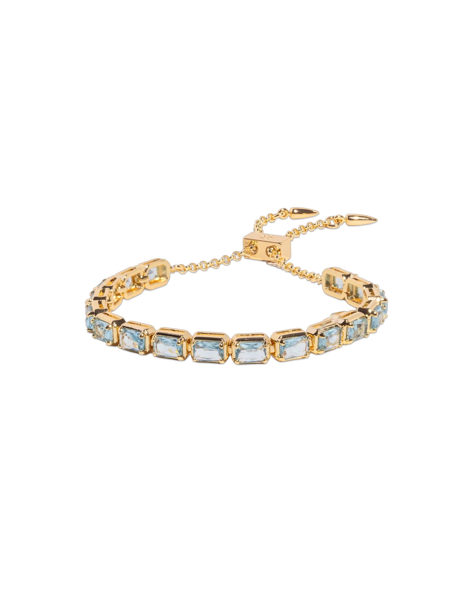 Liza Slider Bracelet 18k Gold Plated, Cubic Zirconia