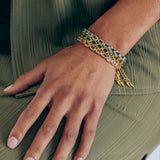 Liza Slider Bracelet 18k Gold Plated, Cubic Zirconia
