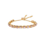 Liza Slider Bracelet 18k Gold Plated, Cubic Zirconia