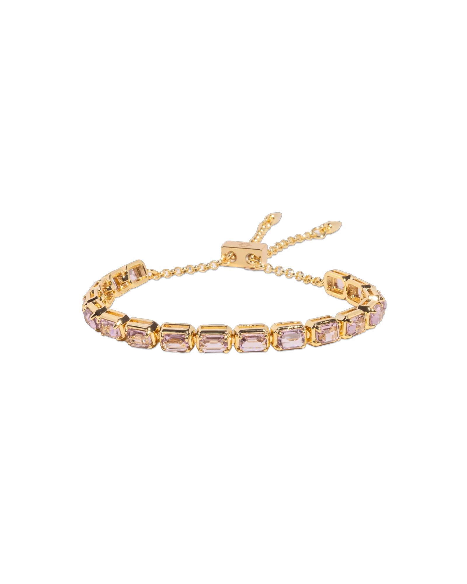 Liza Slider Bracelet 18k Gold Plated, Cubic Zirconia