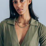 Liza Slider Necklace 18k Gold Plated, Cubic Zirconia