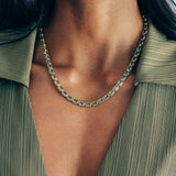 Liza Slider Necklace 18k Gold Plated, Cubic Zirconia