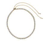 Liza Slider Necklace 18k Gold Plated, Cubic Zirconia