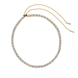 Liza Slider Necklace 18k Gold Plated, Cubic Zirconia