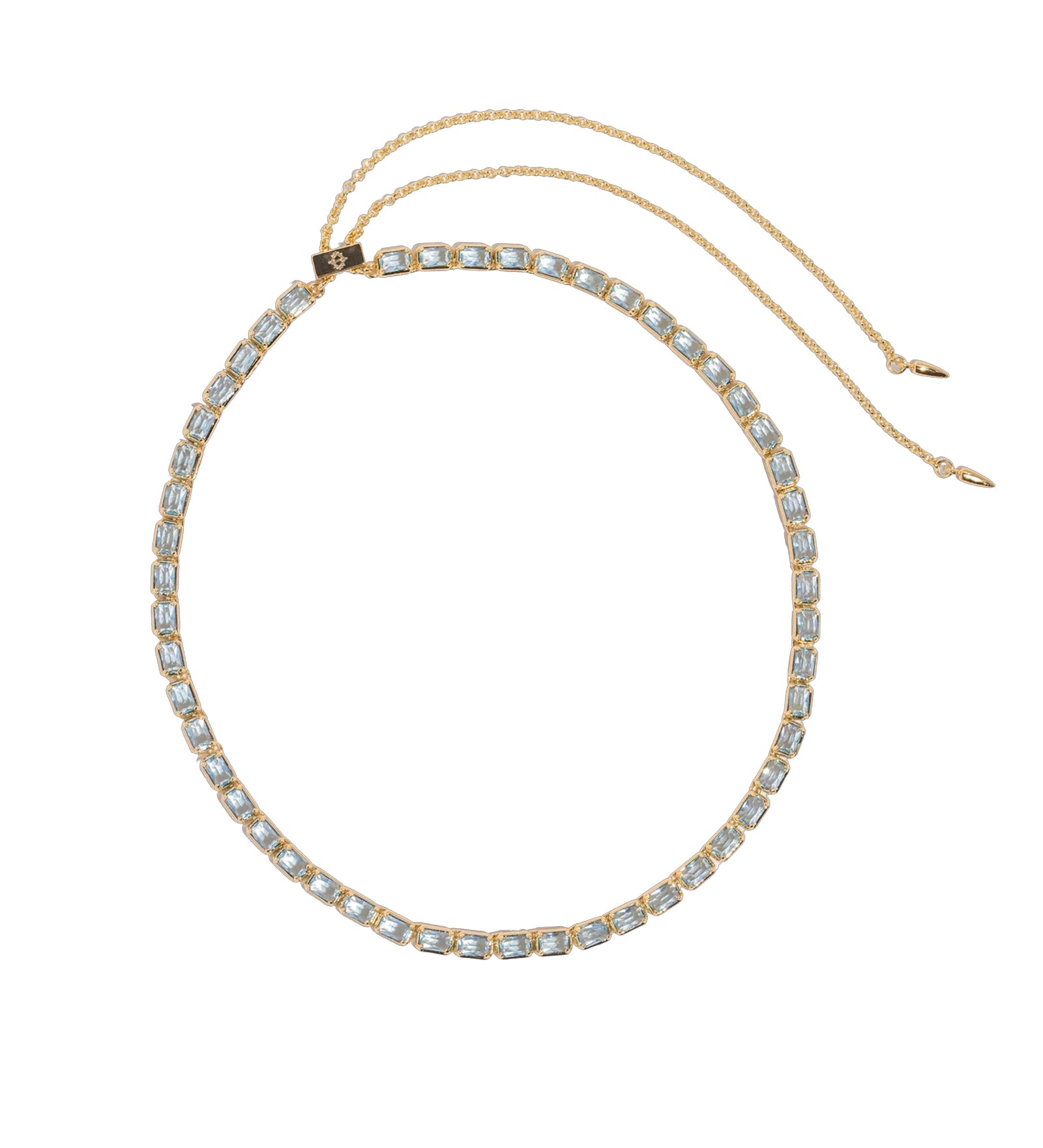 Liza Slider Necklace 18k Gold Plated, Cubic Zirconia