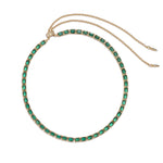 Liza Slider Necklace 18k Gold Plated, Cubic Zirconia