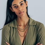Liza Slider Necklace 18k Gold Plated, Cubic Zirconia
