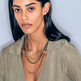 Liza Slider Necklace 18k Gold Plated, Cubic Zirconia