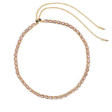 Liza Slider Necklace 18k Gold Plated, Cubic Zirconia