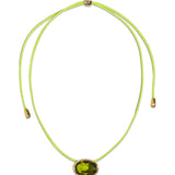 Marisol Necklace 18k Gold Plated, Cord, Glass Stones