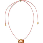 Marisol Necklace 18k Gold Plated, Cord, Glass Stones